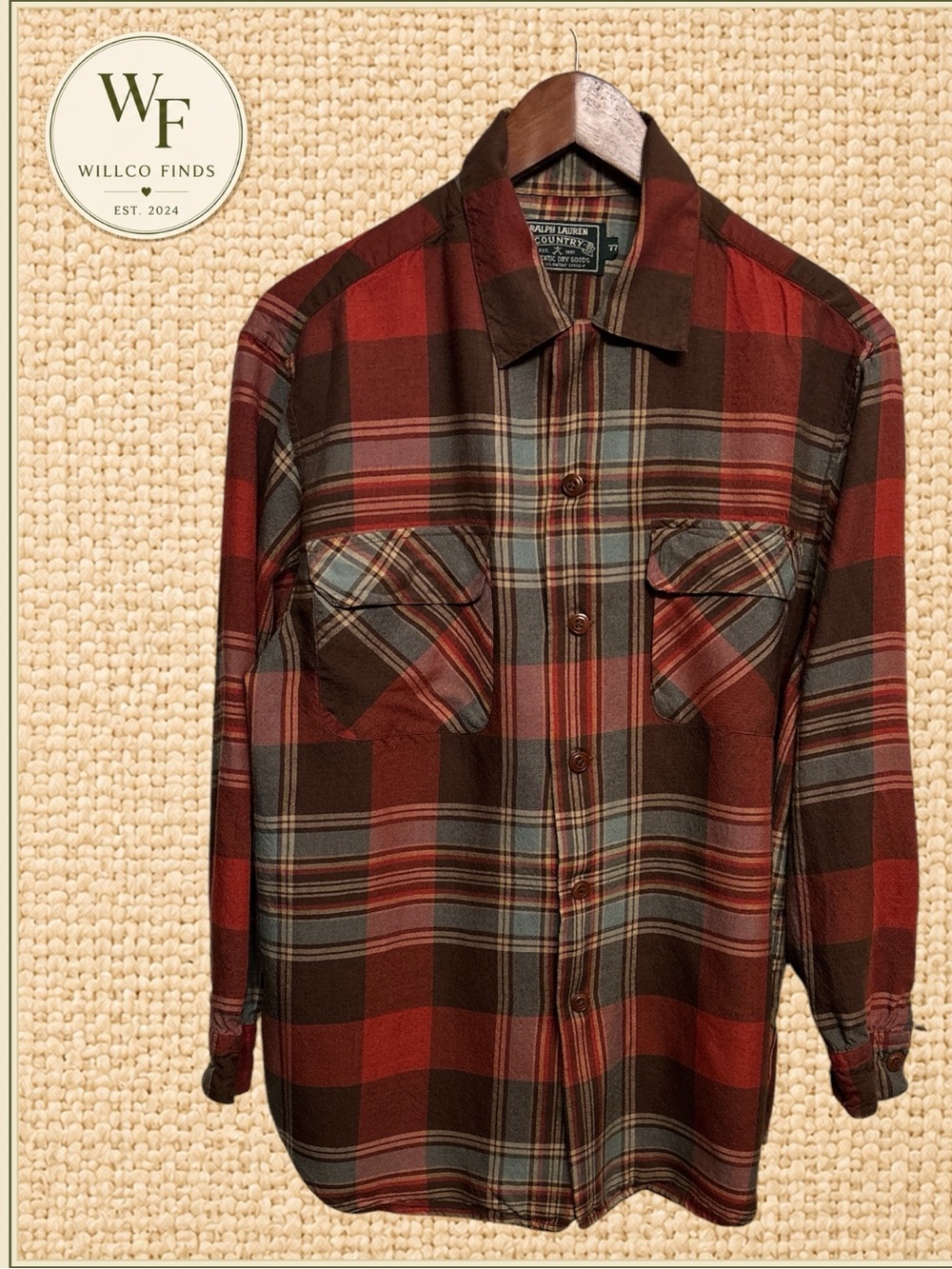Ralph Lauren Country 77 Women’s Plaid Button Down Shirt Authentic Dry Goods